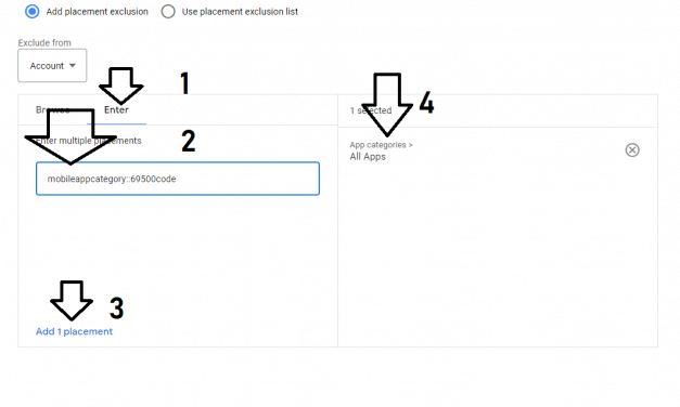 Exclude Mobile Apps from Google Ads